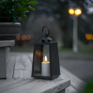 Lampion ogrodowy ze świecą LED wbijany Flamme 2w1 na baterie