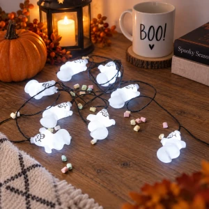 Łańcuch dekoracyjny duszki LED Halloween na baterie