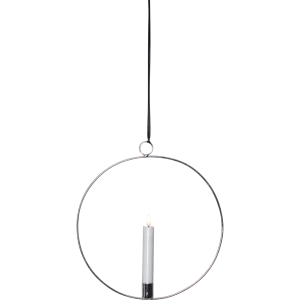 Dekoracja wisząca LED świeca FLAMME RING Srebrna 28cm na baterie EGLO