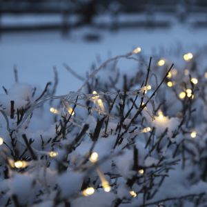 Lampki choinkowe LED 80 diod 8m Białe Ciepłe transparentny