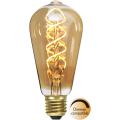 Żarówka LED ST64 o mocy 3,2W z serii Decoled Amber przystosowana do współpracy ze ściemniaczem.