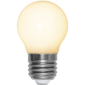Żarówka LED E14 mleczna, ciepła barwa światła, mały gwint, idealna do lampek, girland i opraw ozdobnych.