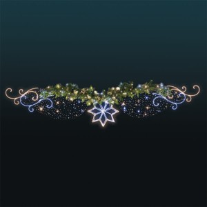 Iluminacja świąteczna dekoracja Uliczna Elewacyjna LED Leśne Igliwie 2D AM-134015