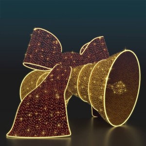 Dekoracja świąteczna iluminacja wolnostojąca LED Dzwonki z Kokardą 3D AM-01DZGC