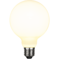 Żarówka LED E27 G95 mleczna, neutralne światło, klasyczny kulisty kształt, idealna do lamp i opraw dekoracyjnych.