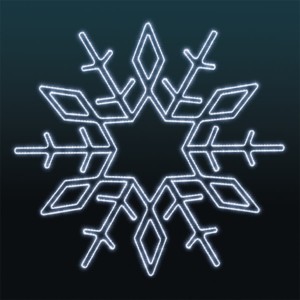 Iluminacja dekoracja LED Śnieżynka 2D 80 cm AM-138035