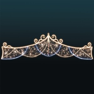 Iluminacja świąteczna dekoracja Uliczna Elewacyjna LED Pałacowa Zasłona 2D AM-134001