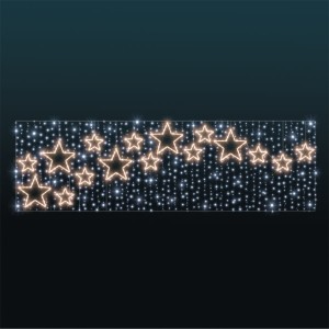 Iluminacja świąteczna dekoracja Uliczna Elewacyjna LED Kompozycja Gwiezdna 2D AM-134010