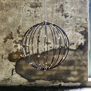 Dekoracja wisząca kula 40cm LED 8 trybów świecenia MOUNTY z łańcuszkiem IP44