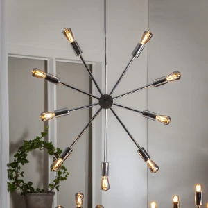 Lampa wisząca gwiazda metalowa PIX 50cm chrom E14