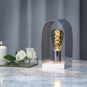 Lampa stołowa metalowa E27 NOBEL chrom