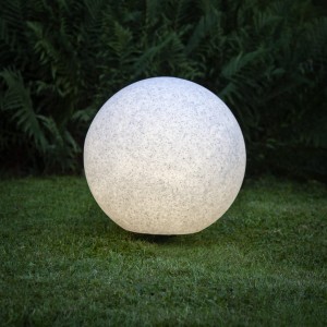 Dekoracja ogrodowa podświetlany okrągły Kamień 50 cm IP65