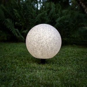 Dekoracja ogrodowa podświetlany okrągły Kamień 30 cm IP65