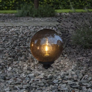 Lampa ogrodowa stojąca i wbijana ORBY dymiony klosz E27 IP44