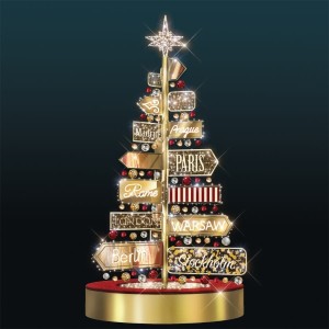 Choinka stożek aluminiowy LED z Drogowskazów 3D 6,8m wysokości AM-160014