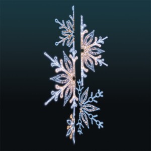 Dekoracja Latarniowa iluminacja LED Śnieżynki 3D 5,8m wysokości AM-130060