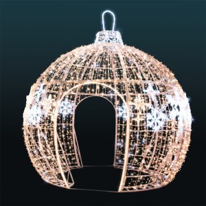Dekoracja świąteczna iluminacja LED Bombka z Przejściem 3D 4,5m wysokości AM-142012