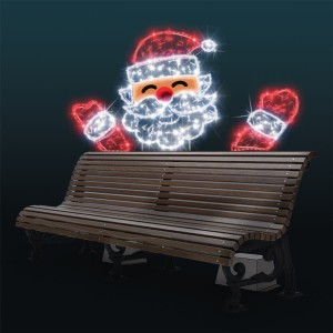 Iluminacja świąteczna wolnostojąca LED Mikołaj 2D 1,6m wysokości AM-150015