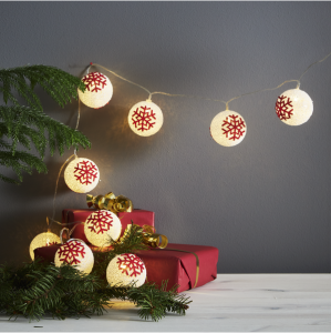 Łańcuch dekoracyjny LED 10 bombek ORNAMENT na baterie