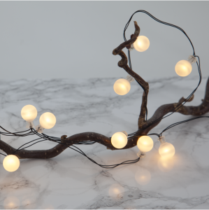 Łańcuch dekoracyjny LED 16 lampek GLOBE LIGHT na baterie Białe ciepłe