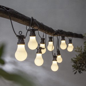 Girlanda ogrodowa 10 lampek LED mleczne CIRCUS