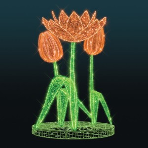 Iluminacja wolnostojąca LED Tulipany 3D 4,2m wysokości AM-123481