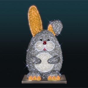 Iluminacja świąteczna wolnostojąca LED Zając Wielkanocny 3D AM-126644