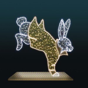 Iluminacja świąteczna wolnostojąca LED Królik 2D AM-117901