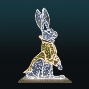 Iluminacja świąteczna wolnostojąca LED Królik 2D AM-117862