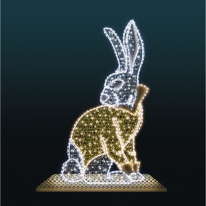 Iluminacja świąteczna wolnostojąca LED Królik 2D AM-126897