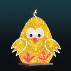 Iluminacja świąteczna wolnostojąca LED Kurczak Wielkanocny 7,6m wysokości 3D AM-123504