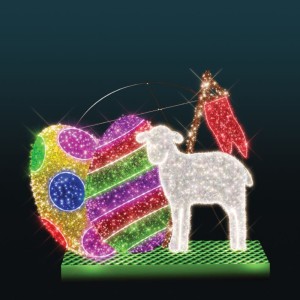 Iluminacja świąteczna wolnostojąca Baranek Wielkanocny LED