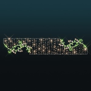 Iluminacja świąteczna uliczna elewacyjna LED Przewieszka z Gałązką 2D AM-103188