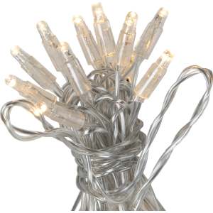 Lampki choinkowe LED 5m 49 diod białe ciepłe niskonapięciowe 24V