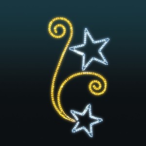 Dekoracja Latarniowa iluminacja LED Gwiazdki 1,7m wysokości AM-114006