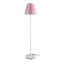 Lampa stojąca SWAP LED 150 cm z białą podstawą i różowym kloszem, oprawka E27, IP44.