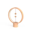 Lampa dekoracyjna LED HENG Balance Round 3W z drewnianą okrągłą ramą i magnetycznym elementem pośrodku.