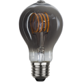 Żarówka LED Filament TA60 – widok po zgaszeniu, przydymione szkło i spiralne pręciki LED, gwint E27, dekoracyjna żarówka w stylu retro.