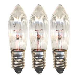 Zestaw 3x żarówka do świecznika adwentowego E10 2,4W 12V AC