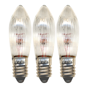 Zestaw 3x żarówka do świecznika adwentowego E10 3W 34V AC