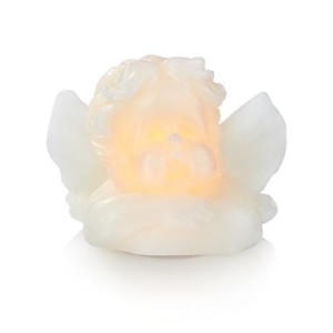 Świeca LED woskowa Aniołek biała