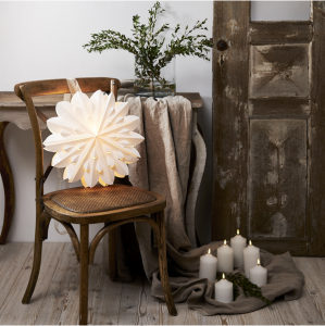 Gwiazda wisząca biała CLIPP 40cm