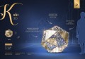 Infografika przedstawiająca dekorację Kula 3D o średnicy 1,2 m z lustrem i oświetleniem LED. Zaznaczone cechy: forma geometryczna, barwne przewody, lustrzane panele i efekt skrzącego śniegu.
