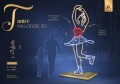 Infografika iluminacji LED Taniec na Lodzie 2D – dekoracja świetlna przedstawiająca łyżwiarkę w artystycznym układzie, 3,3 m wysokości, 1,5 m szerokości, 810 punktów LED, efekt skrzącego śniegu.