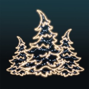 Iluminacja świetlna wolnostojąca LED Zimowe Choinki 4,2m wysokości AM-145007