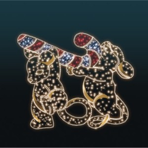 Iluminacja świąteczna wolnostojąca LED Świąteczne Myszki 2D 2,1m wysokości AM-144059