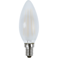 Żarówka LED E14 C35 Frosted w wersji wyłączonej, matowy biały klosz świeca, mały gwint E14.