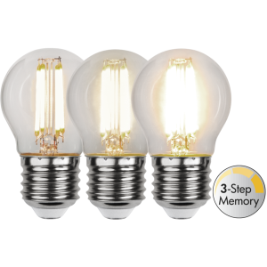 Żarówka LED E27 4,2W G45 CLEAR FILAMENT 3000k 3-stopnie mocy