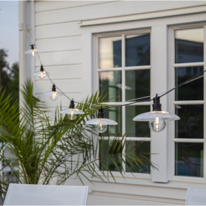 Girlanda ogrodowa 6 lampek LED z abażurami GLASSY LIGHT