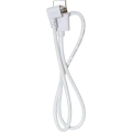 Biały przewód USB do ładowania akumulatorowej lampy stołowej LED MUSHROOM.